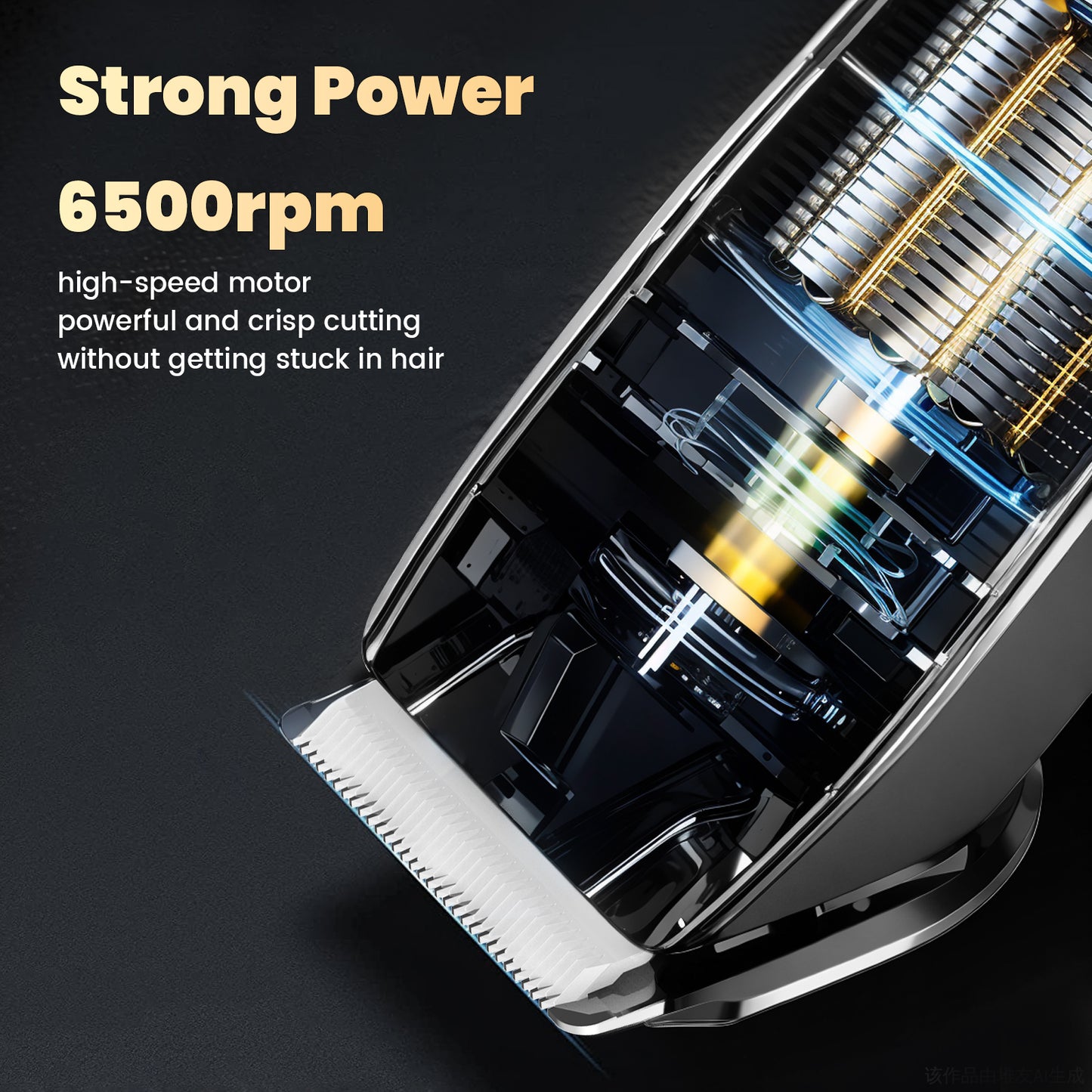 Professional  6500rpm powerful motor, 2-stage rotation Men Hair Clippers  large LED screen, safety lock Hair Trimmer