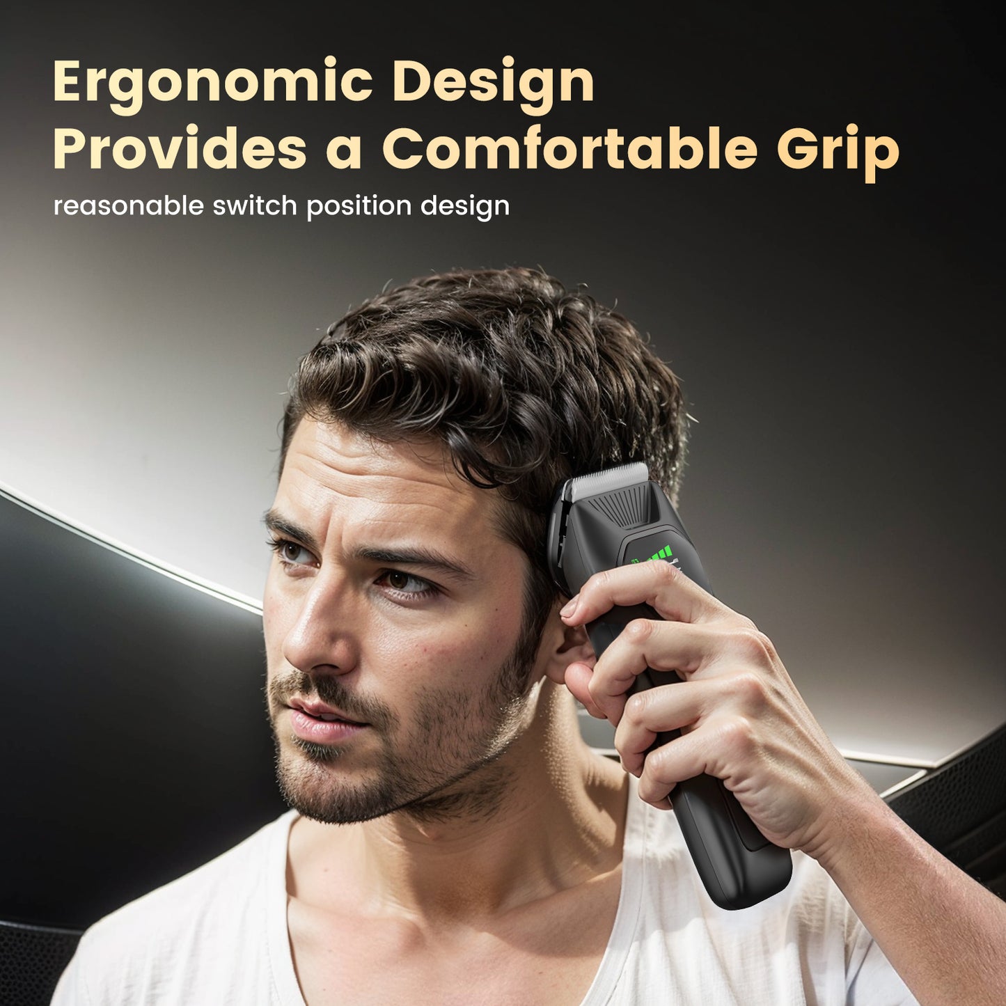 Professional  6500rpm powerful motor, 2-stage rotation Men Hair Clippers  large LED screen, safety lock Hair Trimmer